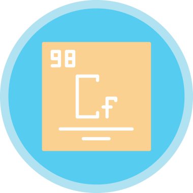 vektör basit simgesi Californiyum 