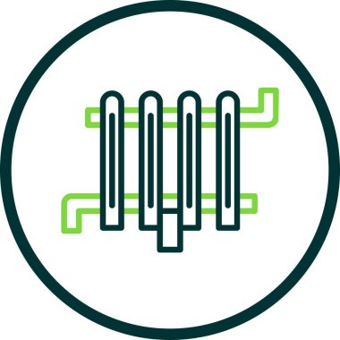 radyatör ağ simgesi, vektör illüstrasyonu