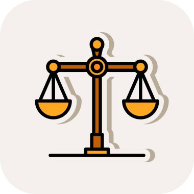 adalet sembolü web simgesi illüstrasyonu 