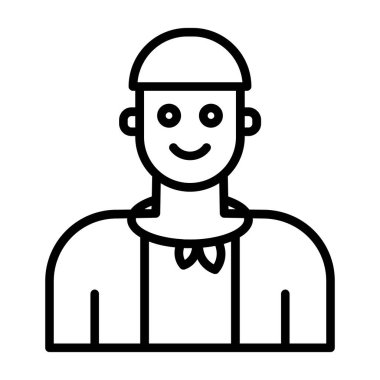 işçi avatar vektör simgesi