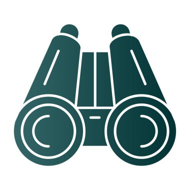 Dürbün simgesi, vektör illüstrasyonu basit tasarım