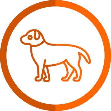 köpek simgesi, vektör illüstrasyonu basit tasarım