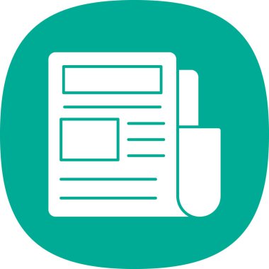 haber simgesi, gazete sembolü, vektör illüstrasyonu