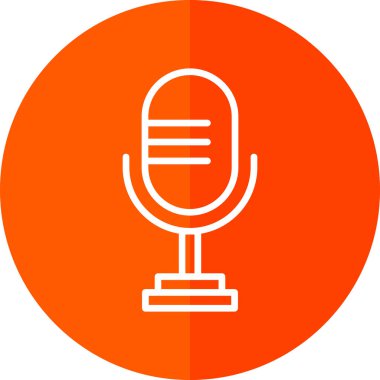 mikrofon simgesi, vektör illüstrasyonu basit tasarım