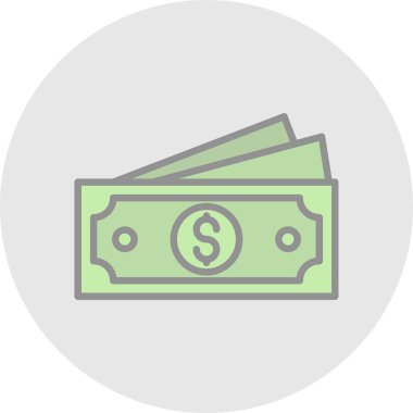 Web ve mobil uygulama tasarımınız için para simgesi, dolar logosu konsepti 