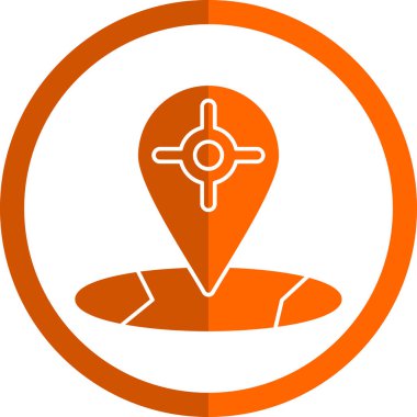 Konum pin simgesinin vektör illüstrasyonu