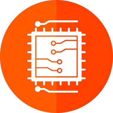 çip simgesi, vektör illüstrasyonu basit tasarım