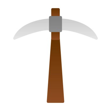 Kazma simgesi vektörü. düz resimleme                        