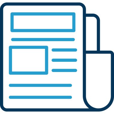 haber simgesi, gazete sembolü, vektör illüstrasyonu