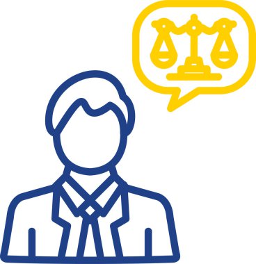 İnsan vücudu ve kanun simgesinin vektör illüstrasyonu