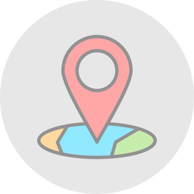 harita işaretleyici simgesi, vektör illüstrasyonu basit tasarım