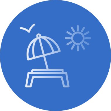 şemsiye simgesi vektör illüstrasyonu