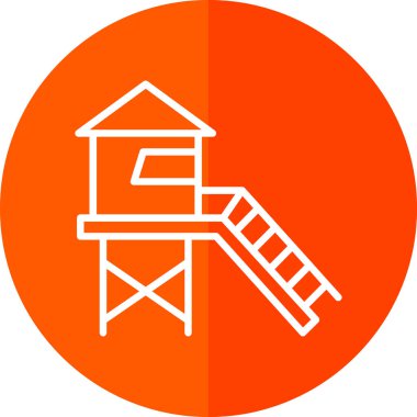 Cankurtaran kulesi simgesinin vektör çizimi                                    