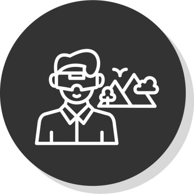 Vr. Web simgesi basit illüstrasyon