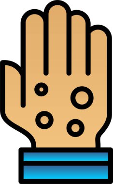 Eldiven ikonu. vektör illüstrasyonu