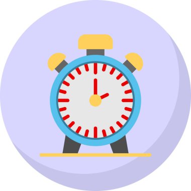 vektör alarm saati düz resimleme