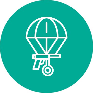 paraşüt simgesi vektör illüstrasyonu