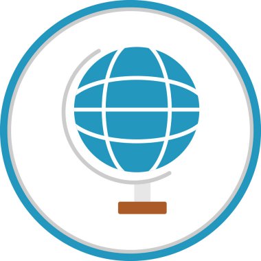 Küre. Web simgesi basit illüstrasyon