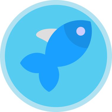 Balık. Web simgesi basit illüstrasyon