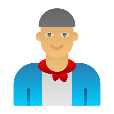 çiftçi vektör düz simgesi