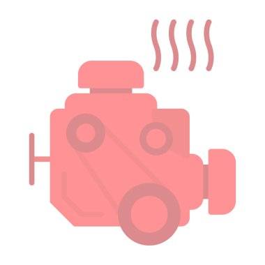 araba motoru renk vektör çizimi