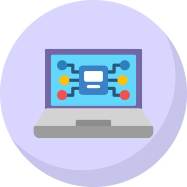 Bilgisayar. Web simgesi basit illüstrasyon