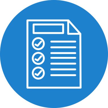 Kontrol listesi simgesinin vektör illüstrasyonu 