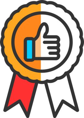 başarı simgesi vektör taslağı çizimi