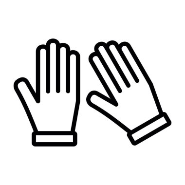 Eldivenler düz simge, vektör çizimi  