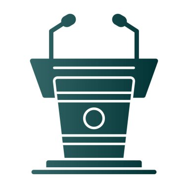 podyum simgesi beyaz arka plan üzerinde