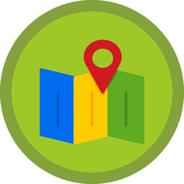 значок местоположения на карте в плоском стиле