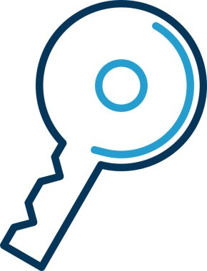 anahtar simgesi, vektör illüstrasyonu basit tasarım