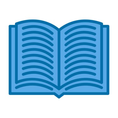 Kitap satırı simgesi, vektör çizim 