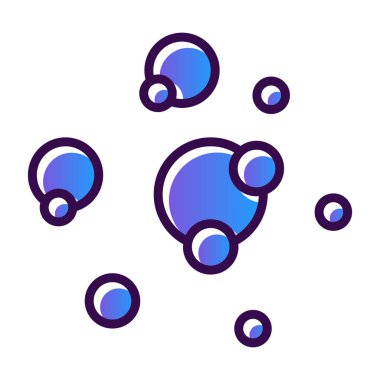 vector illustration of Bubbles modern icon     