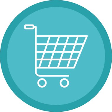 Alışveriş arabası ikonu, illüstrasyon 