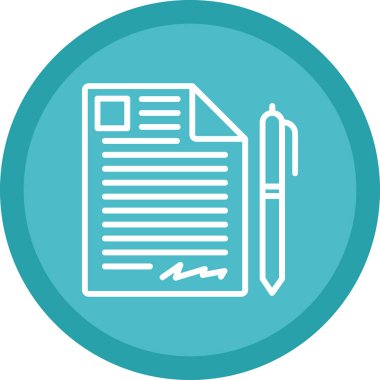 Dosya belgesi simgesi, Sözleşme web işareti, vektör illüstrasyonu