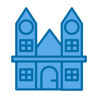 Bina. Web simgesi basit illüstrasyon