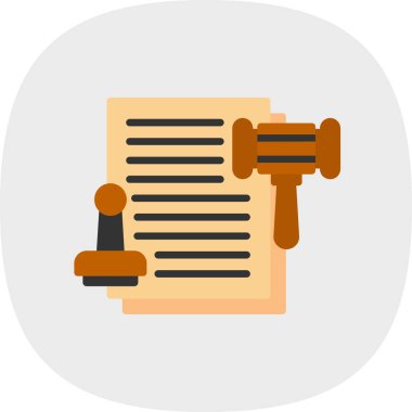 Şirket yasaları simgesi düz stil