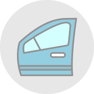 Araba kapısı. Web simgesi basit illüstrasyon