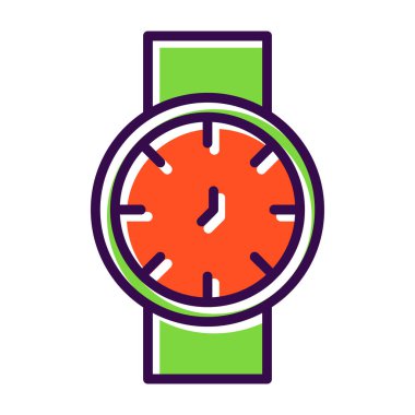 Kol saati simgesi basit tasarım 