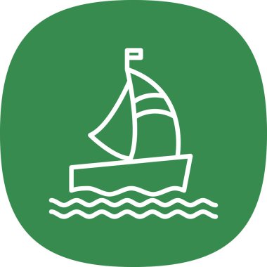 tekne ikonu vektör illüstrasyonu