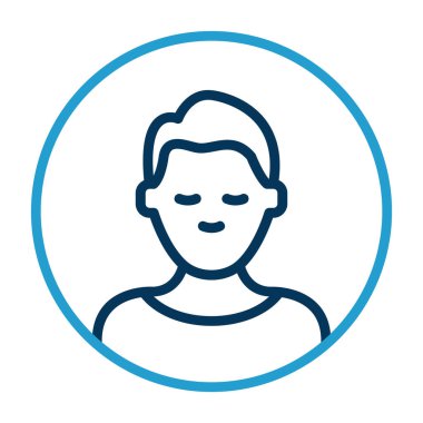 Erkek avatar kutsal kişilerin resmi, vektör çizim