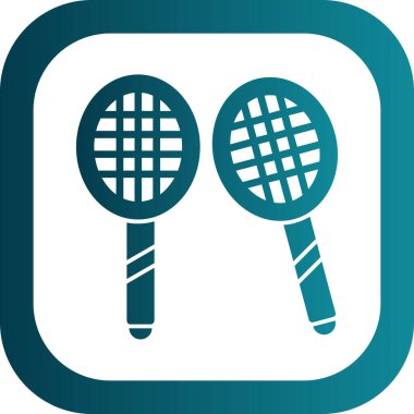 Tenis ikonu vektör illüstrasyonu