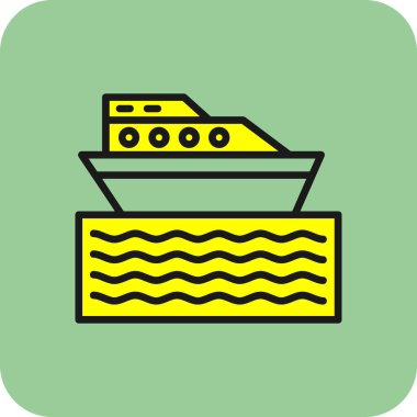 tekne ikonu vektör illüstrasyonu