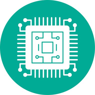 çip simgesi, vektör illüstrasyonu basit tasarım