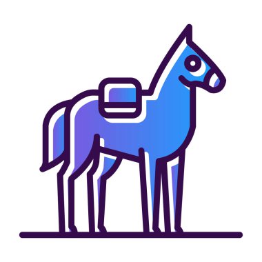 At yassı simgesi, vektör illüstrasyonu