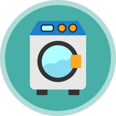 Çamaşır makinesi. Basit tasarım çizimi
