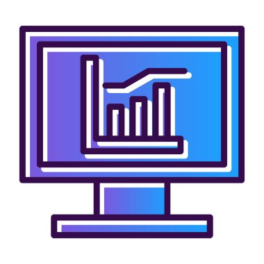 Analizler. Web simgesi basit illüstrasyon
