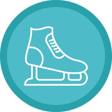 Buz pateni ikonu. Basit vektör illüstrasyonu