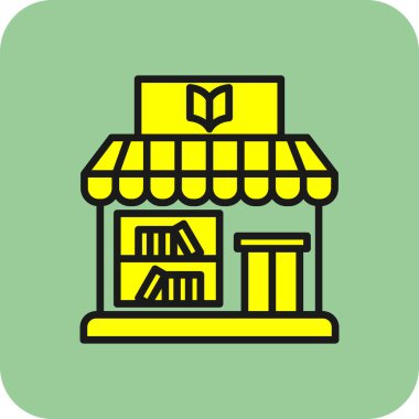 book shop icon, vector illustration simple design